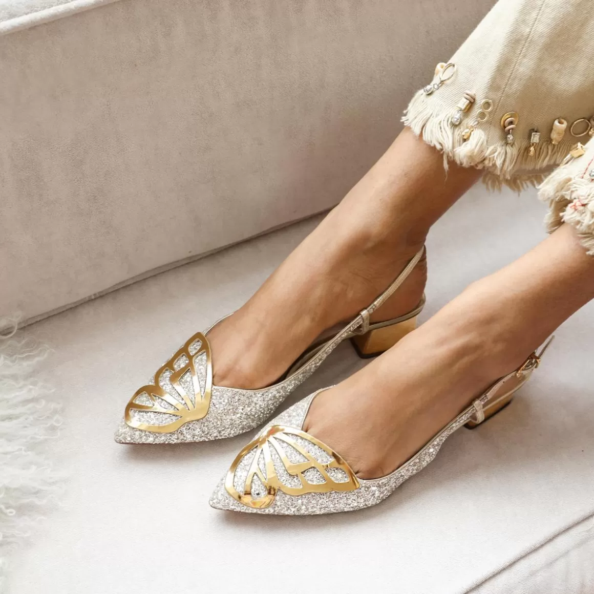 Sophia Webster Butterfly Low Slingback* Mother Of The Bride | Wedding Guest